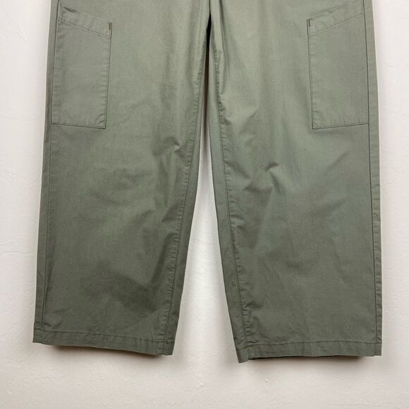 AGOLDE Daria Wide-Leg Crop Utility Cargo Pant - Khaki Green - Picture 6 of 9
